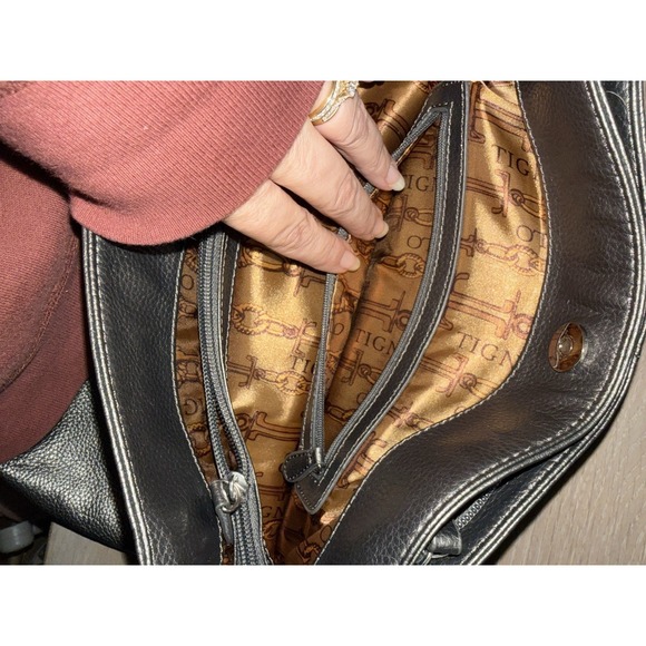 Tignanello Silver Metallic Leather Purse/Shoulder Bag ** See decription - Picture 7 of 12